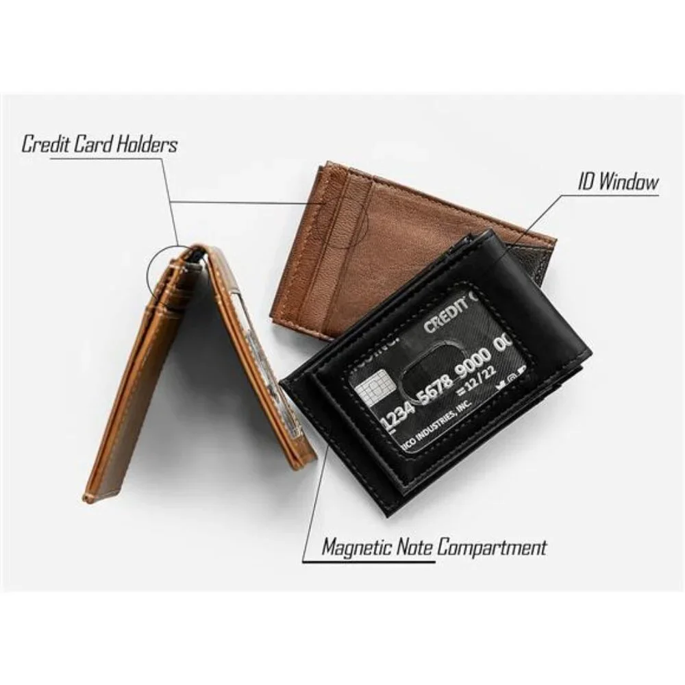 Laser Engraved Front Pocket Wallet - Compact/Comfortable/Slim